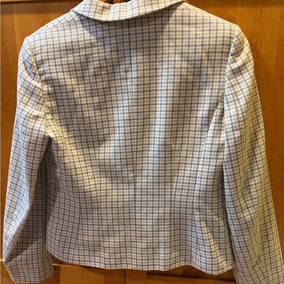 Vintage Aquascutum London 100% Wool Checkered Blazer Size 10/42 - Picture 6 of 12